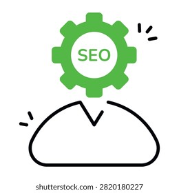 Modern design icon of Seo expert 