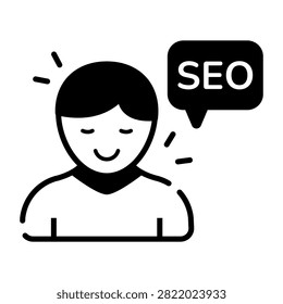 Modern design icon of Seo expert 