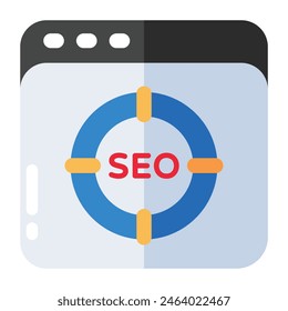 Moderne Design-Ikone des SEO-Ziels