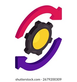 Modernes Design-Symbol für die Aktualisierung der Einstellungen