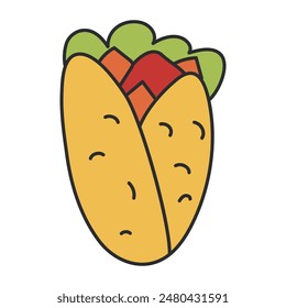 Icono de diseño moderno de shawarma 

