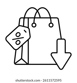 Modern design icon of shopping discount