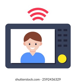 Modern design icon of smart tv