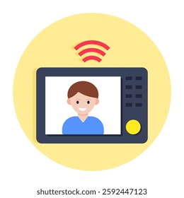 Modern design icon of smart tv