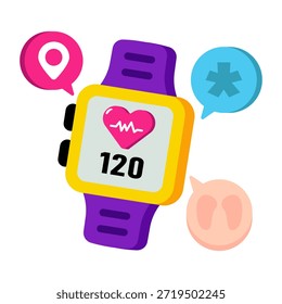 Modernes Design-Symbol der Smartwatch  