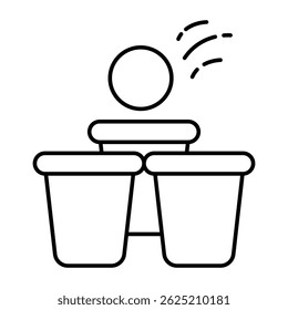 Modern design icon of snare drum