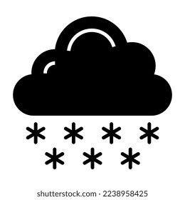 Modern design icon of snowfall 