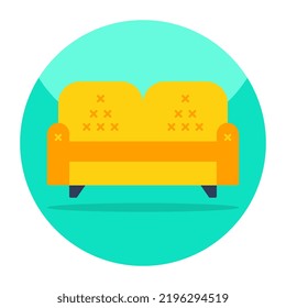 Icono de diseño moderno del sofá