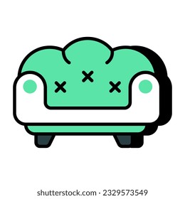 Modern design icon of sofa