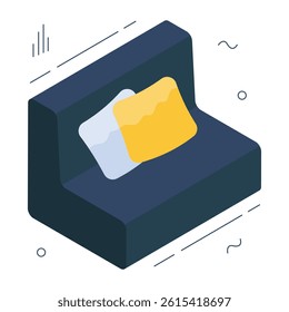 Modern design icon of sofa