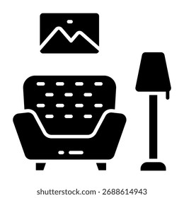 Modern design icon of sofa