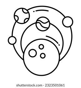 Modern design icon of solar system 