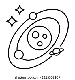 Modern design icon of solar system 