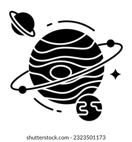 Modern design icon of solar system 