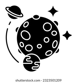 Modern design icon of solar system 