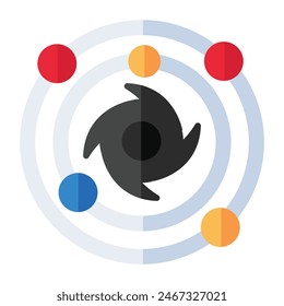 Modern design icon of solar system