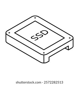Modern design icon of ssd