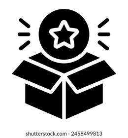 Modern design icon of star box

