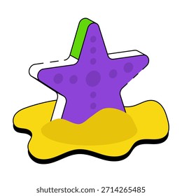 Icono de diseño moderno de estrellas de mar 