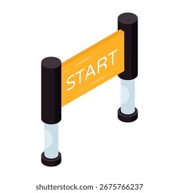 A modern design icon of startline
