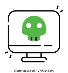 Modernes Design-Symbol für System-Hacking 