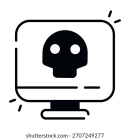 Modernes Design-Symbol für System-Hacking 