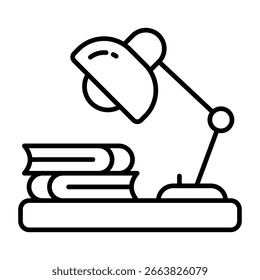 Un icono de diseño moderno de la lámpara de mesa