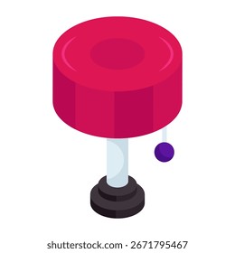 Un icono de diseño moderno de la lámpara de mesa