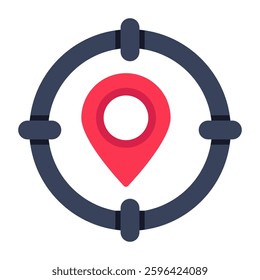 Modern design icon of target location