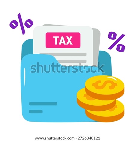 Modern design icon of tax folder 