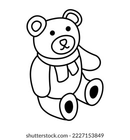 Icono de diseño moderno del oso de peluche