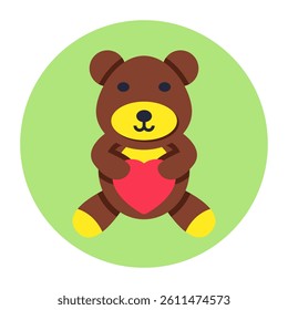 Modern design icon of teddy bear