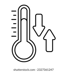 Modern design icon of temperature fluctuation 