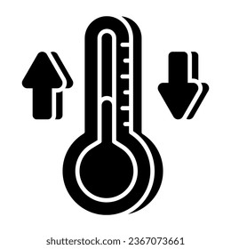 Icono de diseño moderno de la fluctuación de la temperatura 