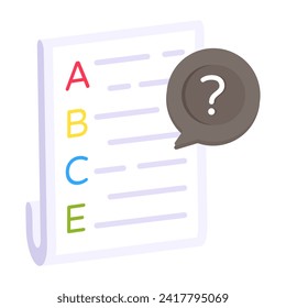 Modern design icon of test sheet


