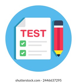 Modern design icon of test sheet