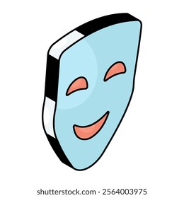 Modern design icon of theater mask
