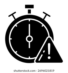 Icono de diseño moderno de error de tiempo 