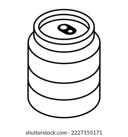 Modern design icon of tin pack 
