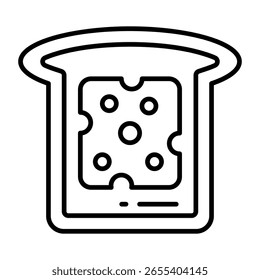 Ícone de design moderno da torrada