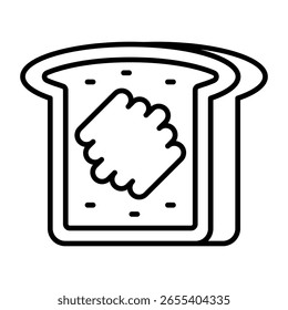 Ícone de design moderno da torrada