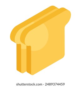 Modern design icon of toast available for download