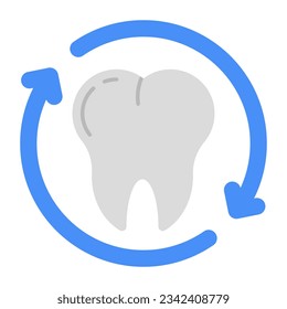 Modernes Design-Symbol für Zahnersatz 