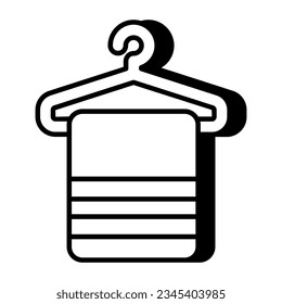 Icono de diseño moderno de toallero 