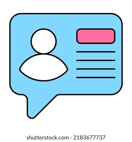 Icono de diseño moderno del chat de usuario