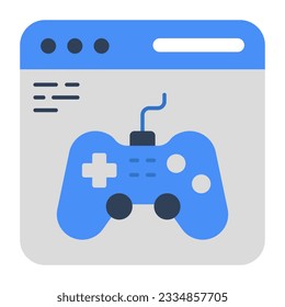 Modern design icon of video game website 