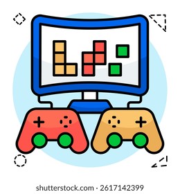 Modern design icon of video game
