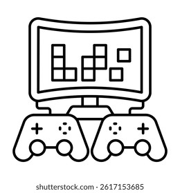 Modern design icon of video game