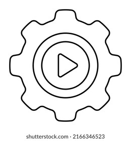 Modern design icon of video setting