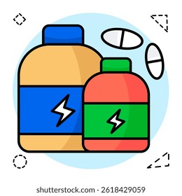 Modern design icon of vitamin bottle